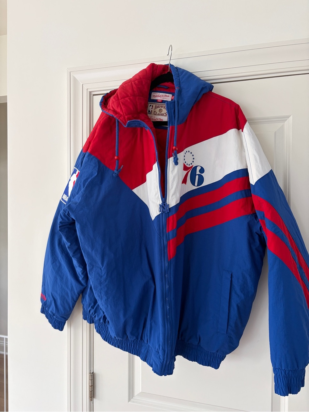 Mitchell & Ness Philadelphia 76ers Red White Blue Kids Jacket